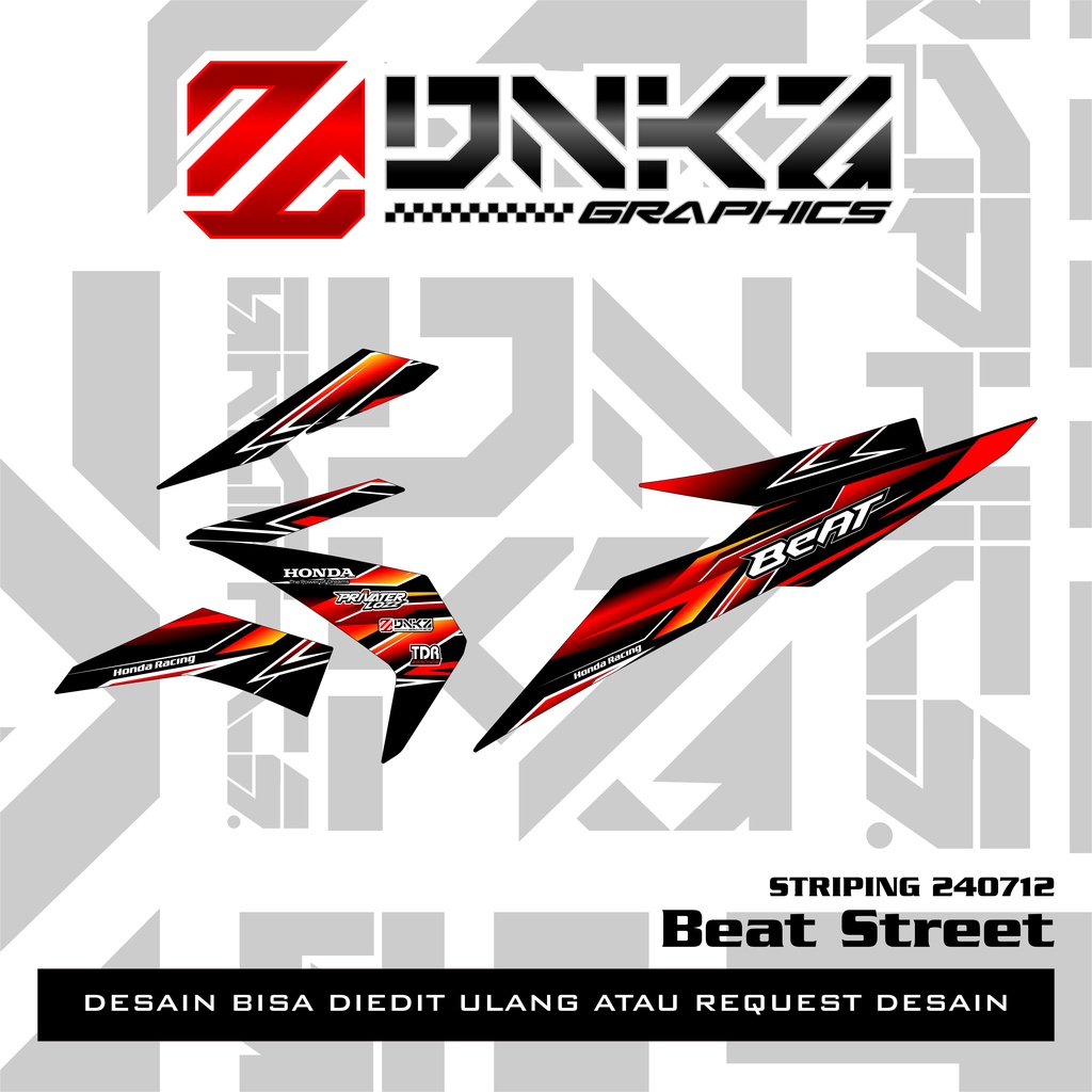 Jual Stiker Beat Street Decal Striping Beat Street Premium Racing ...