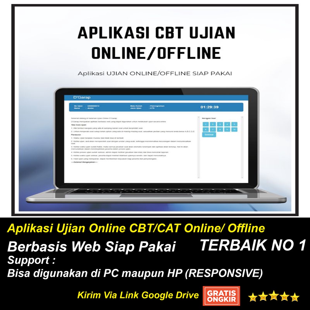 Jual Aplikasi Ujian Online CBT/CAT Berbasis Web Siap Pakai | Shopee ...