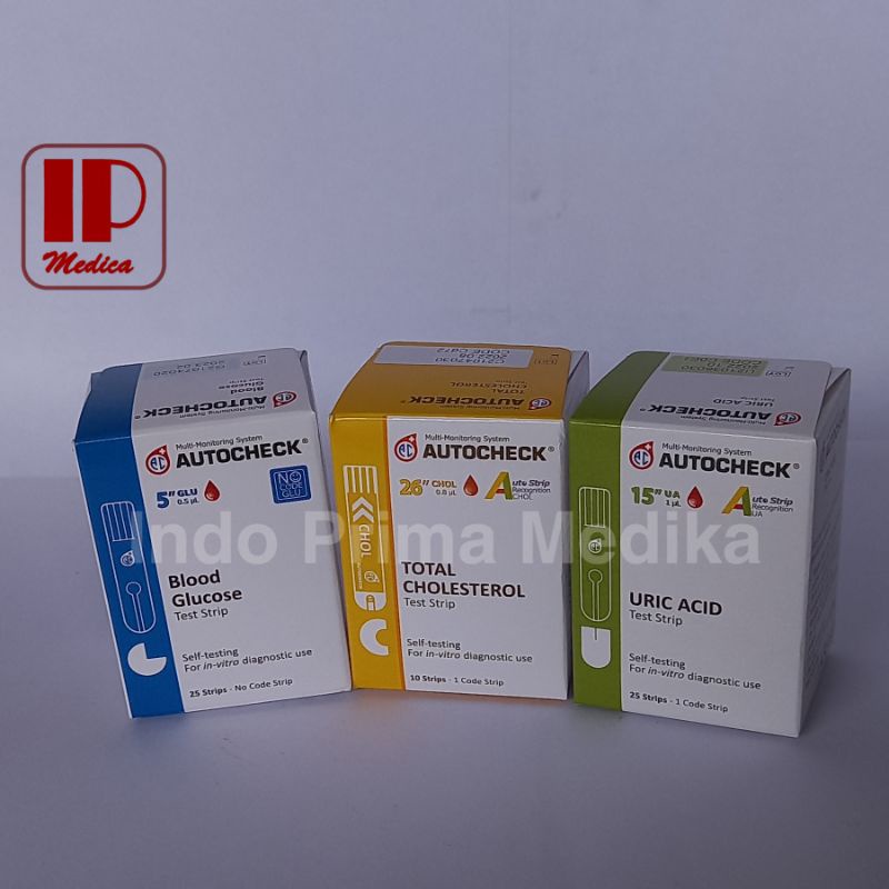 Jual STRIP AUTOCHECK GULA DARAH / STIK AUTO CHECK BLOOD GLUCOSE REFILL ...
