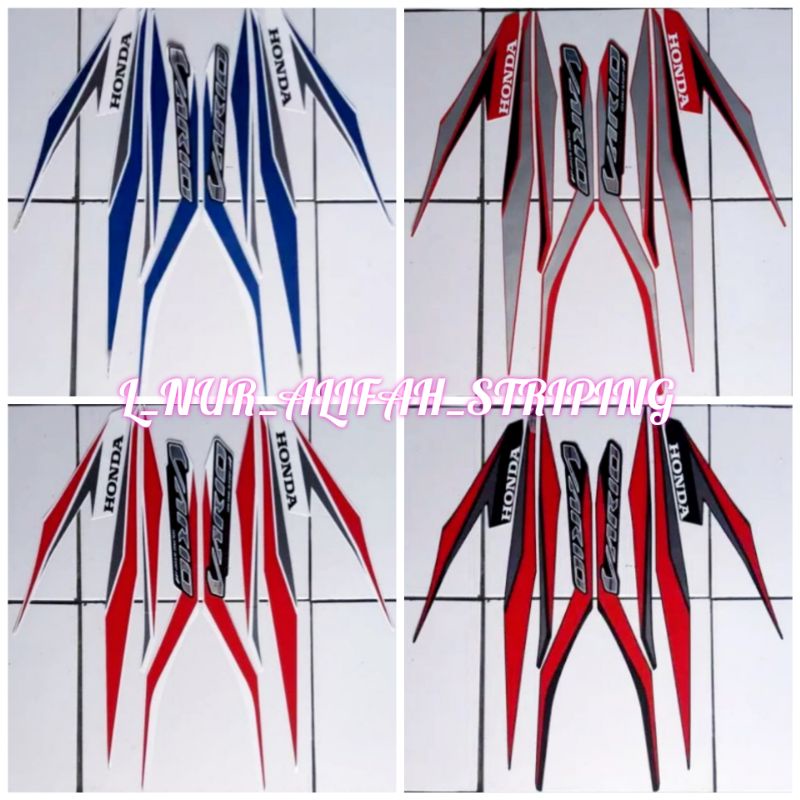 Jual STIKER STRIPING LIS LES BODY MOTOR HONDA ALL NEW VARIO 125 LED