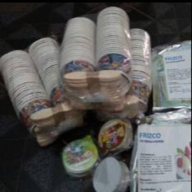 Jual Paper Cup 50ml / Paper Cup Ice Cream / cup es krim 50ml lengkap ...