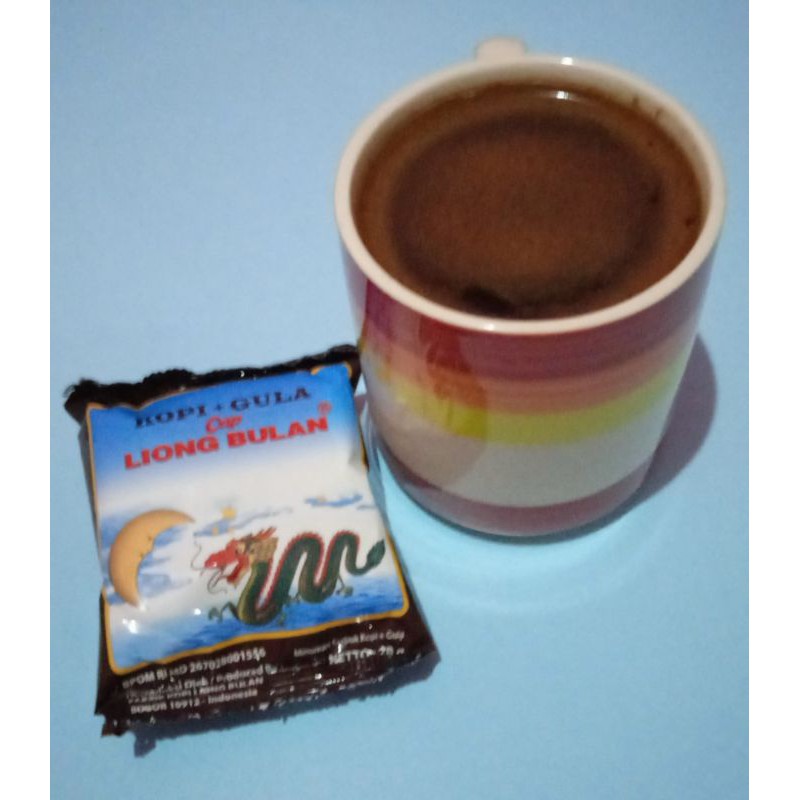 Jual Kopi Liong Bulan Plus Gula 1 Renceng Isi 10 Bungkus 28 Gram