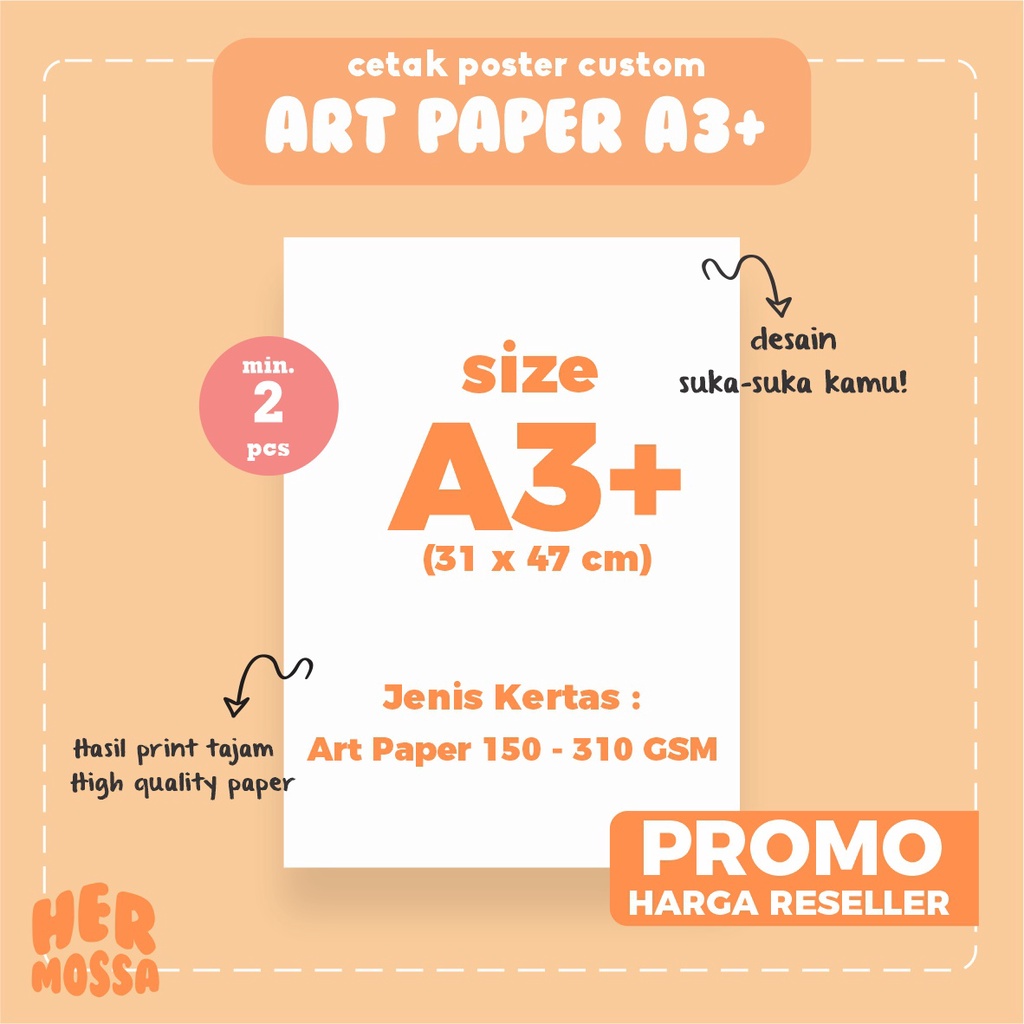 Jual Cetak Poster A3/A3+ Cetak Art Paper 150 260 Murah Gambar Suka