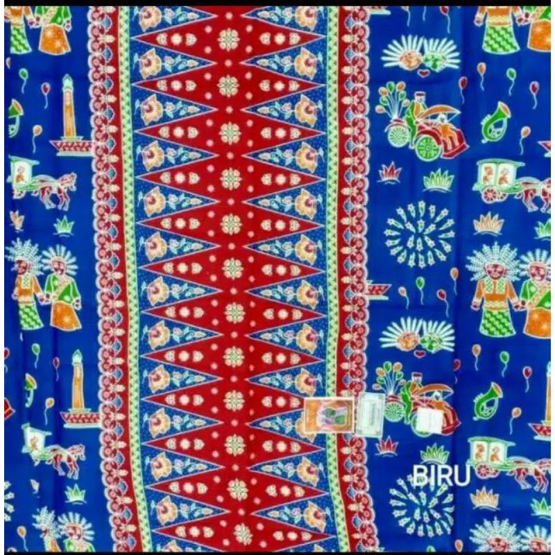 Jual KAIN BATIK BETAWI ONDEL ONDEL | Shopee Indonesia