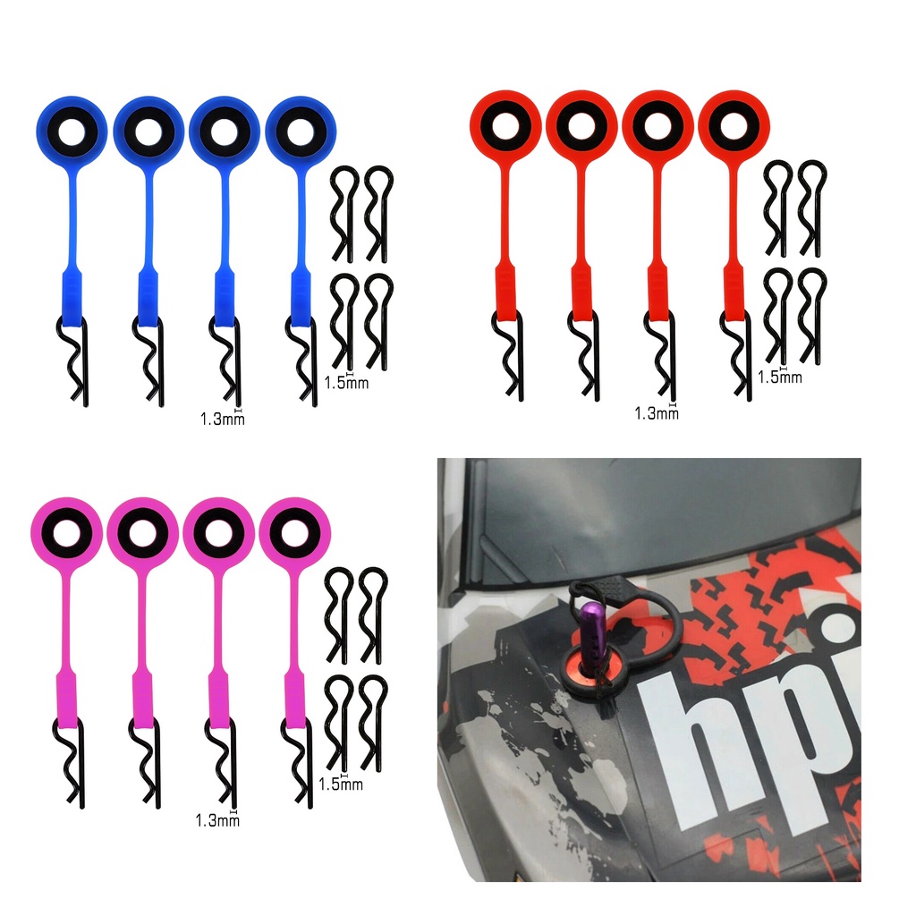 Jual Body Clip Rubber Retainer 1/10 1/8 Rc Car Shell Body Buckle Lock