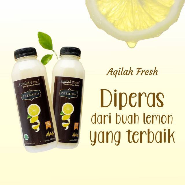 Jual Sari Lemon Murni Premium Aqiilah Fresh 500 Ml Shopee Indonesia