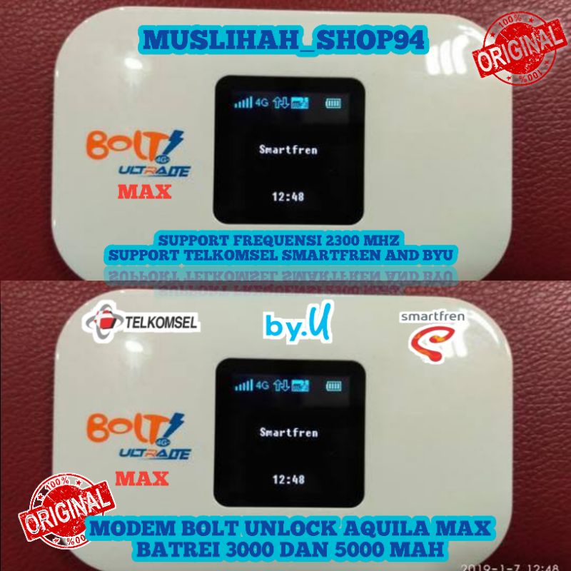 Jual MODEM WIFI UNLOCK AQUILA MAX 4G TELKOMSEL, BYU AND SMARTFREN