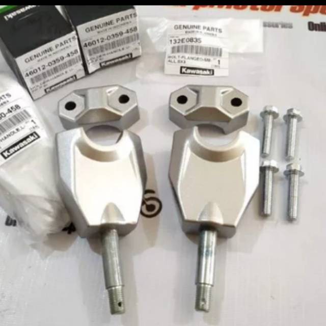 Jual riser stang klx bf se raiser stang fatbar original kawasaki silver ...
