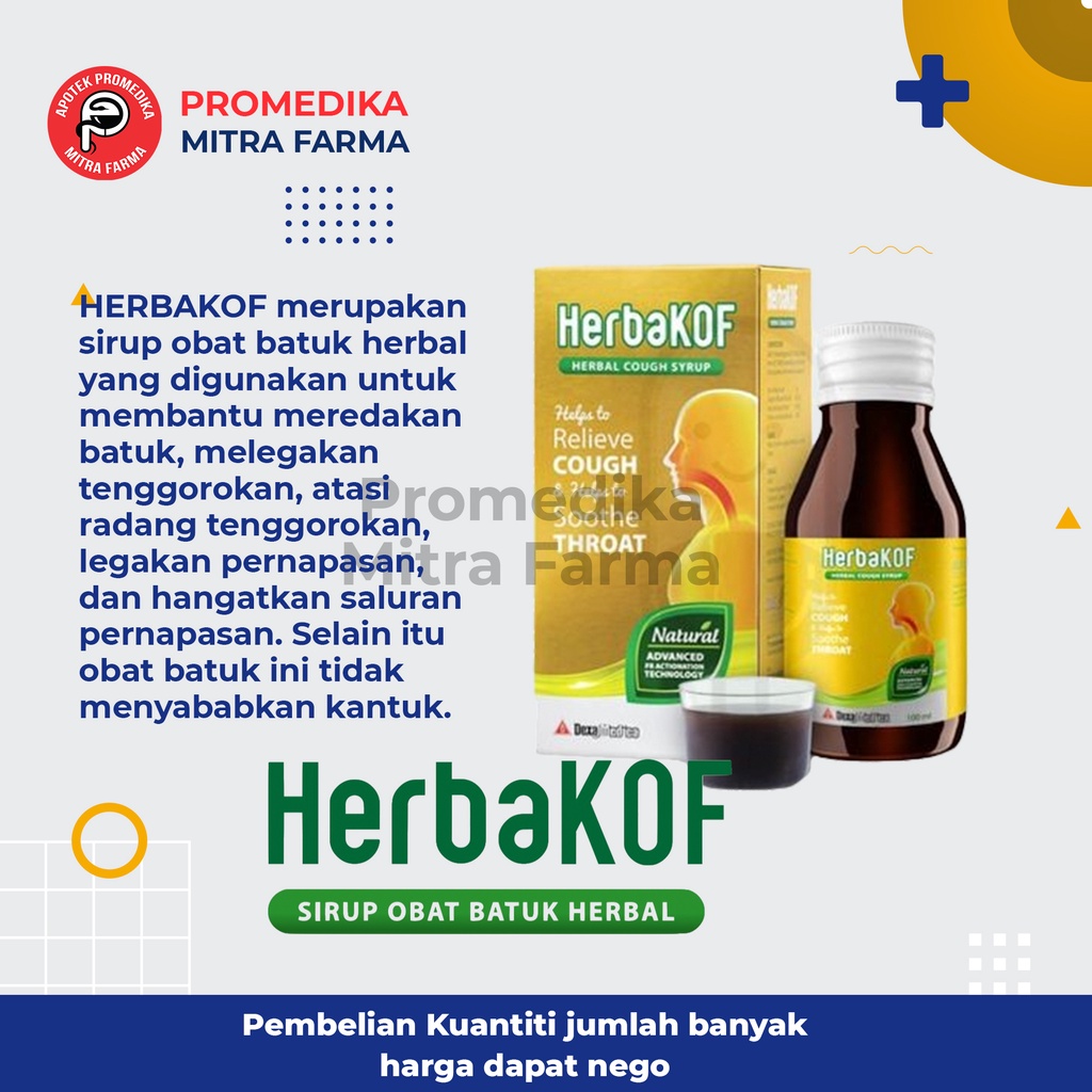 Jual Herbakof Syrup Botol Obat Batuk Herbal Meredakan Batuk Dan Melegakkan Tenggorokan