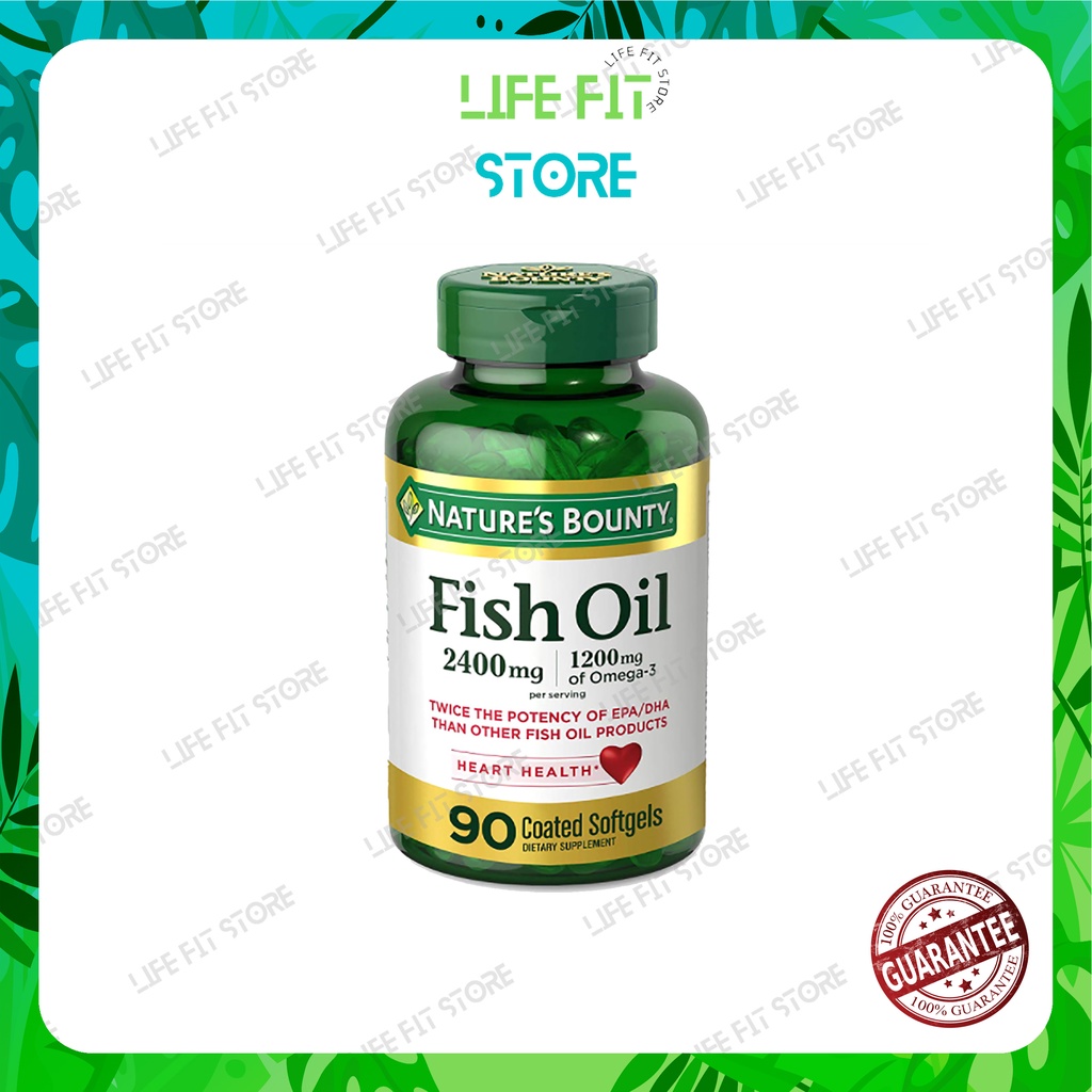 Jual Nature's Bounty Fish Oil 1200 2400 mg Omega 3 90 200 sg Natures