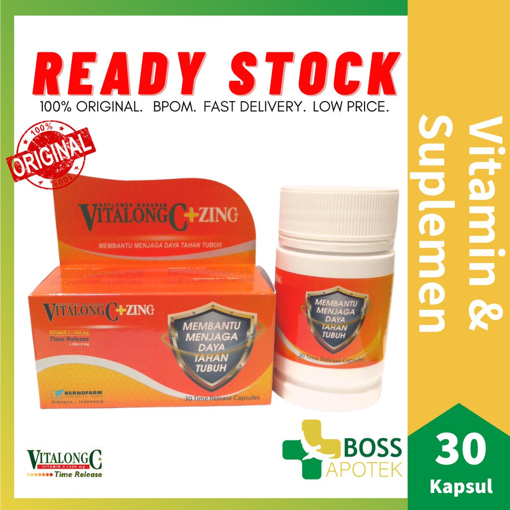 Jual VITALONG C + ZINC vitamin c, zinc, multivitamin, aman untuk
