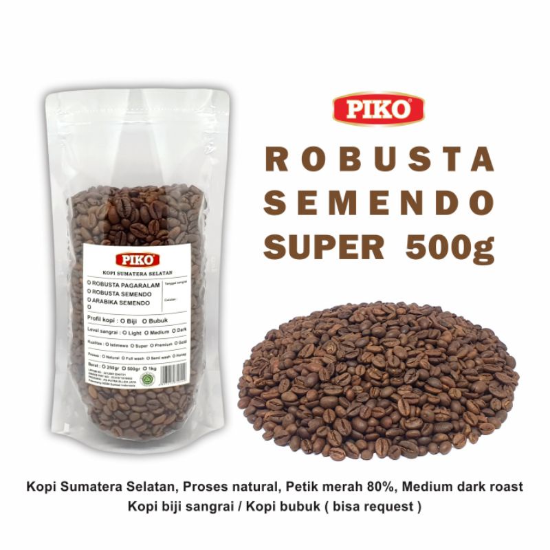 Jual Kopi Robusta Semendo Super 500gr Biji Kopi Bubuk Shopee Indonesia 6320