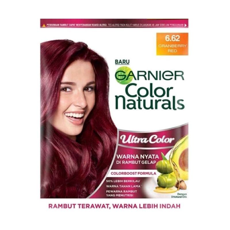 Jual Garnier Color Naturals Ultra Color 6.62 Cranberry Red Sachet 30 ml ...