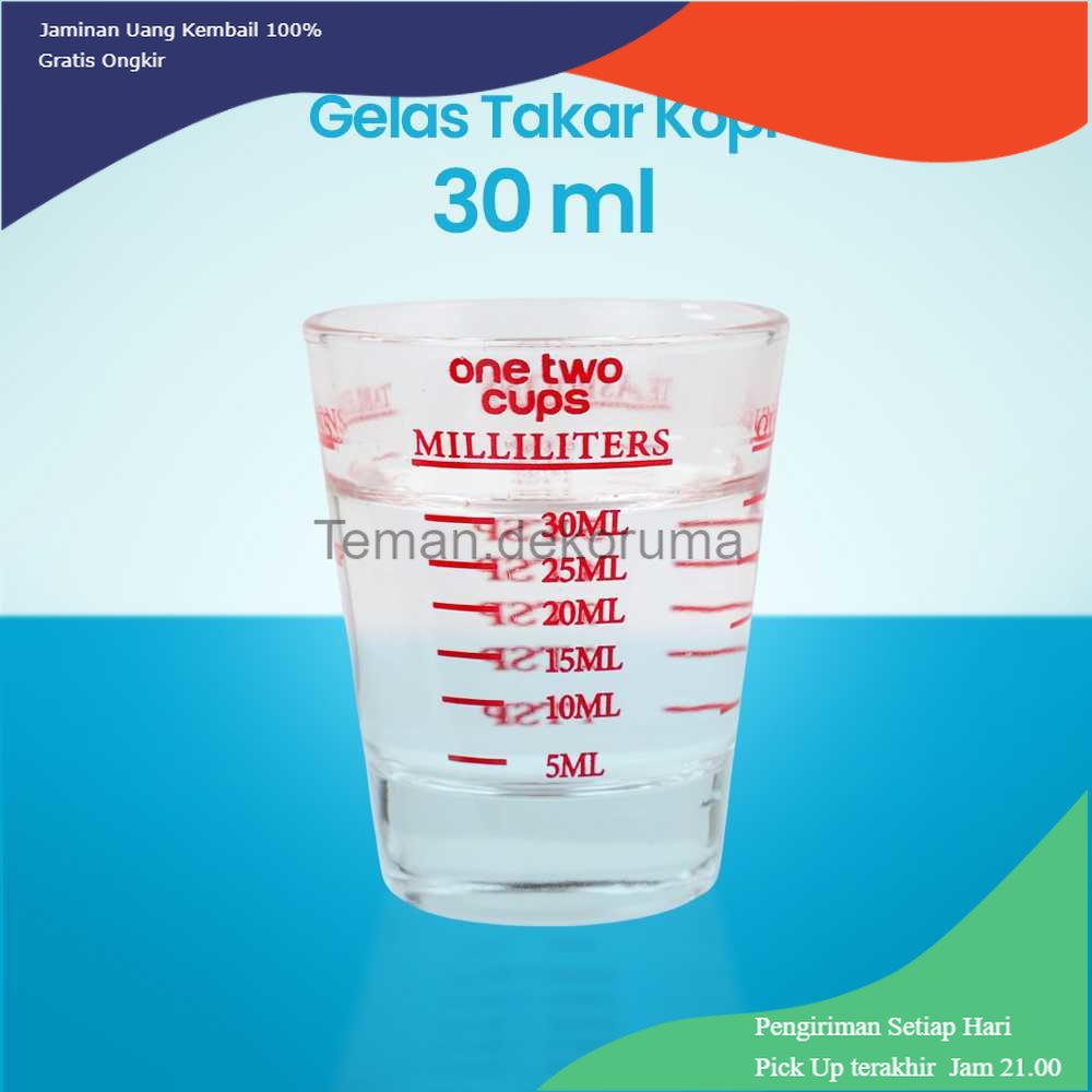 Jual Td Dpr One Two Cups Gelas Takar Kopi Expresso Glass Coffee 30ml Md19 Shopee Indonesia 8000