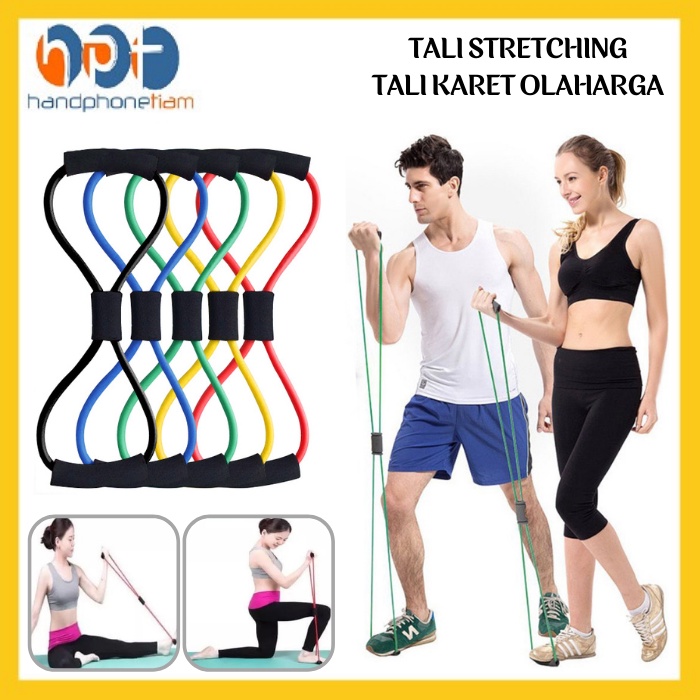 Jual Tali Stretching Elastis Tali Karet Pilates Olahraga Fitness Gym Yoga Stretch Rope