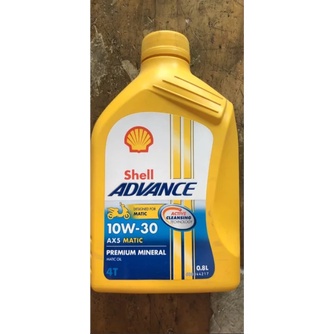 Jual OLI MESIN MOTOR MATIC SHELL KUNING 800 ML AX5 10W-30 ORIGINAL MNL ...