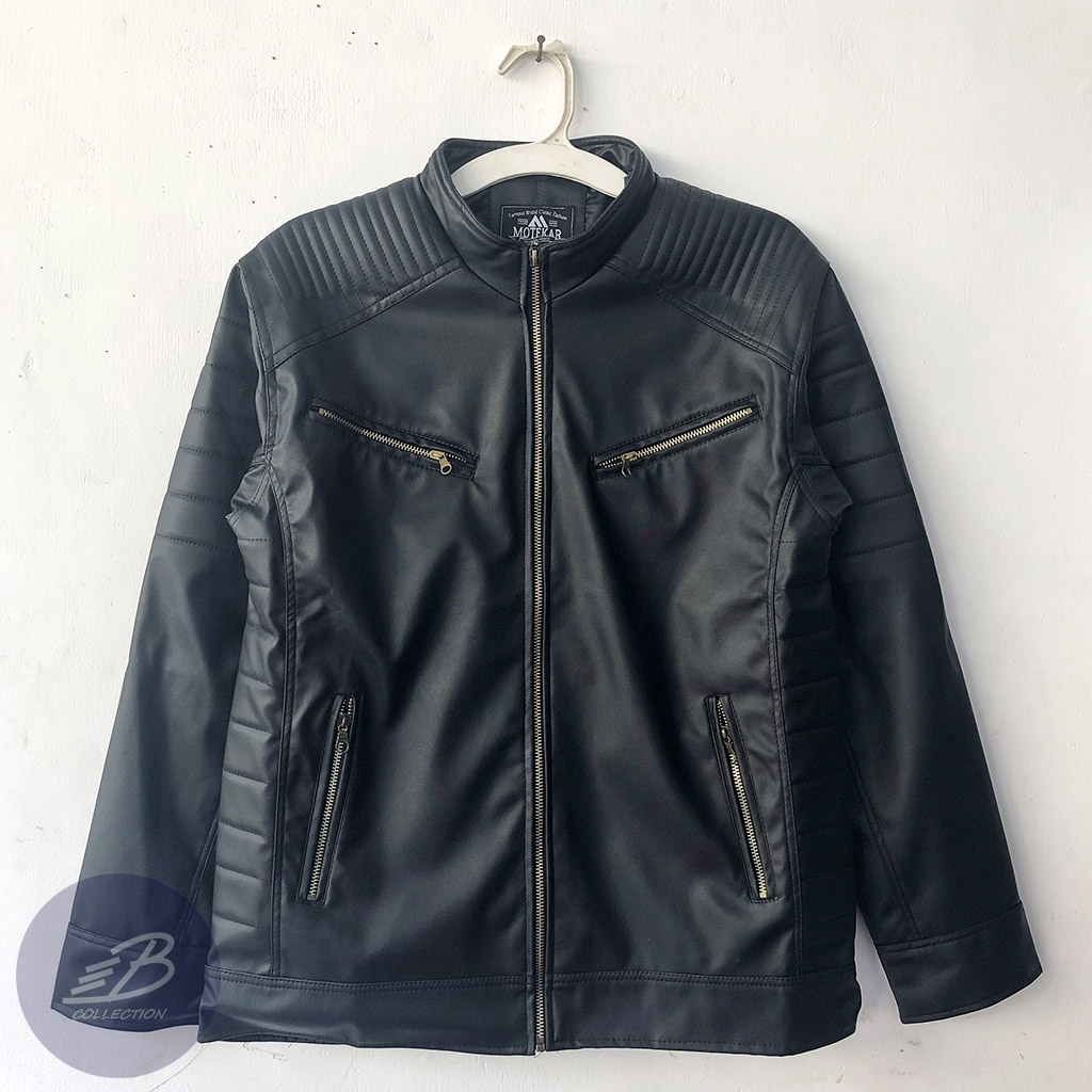 Jual Jaket Semi Kulit Pria Model Rider Tebal Bahan Vienna Lembut ...