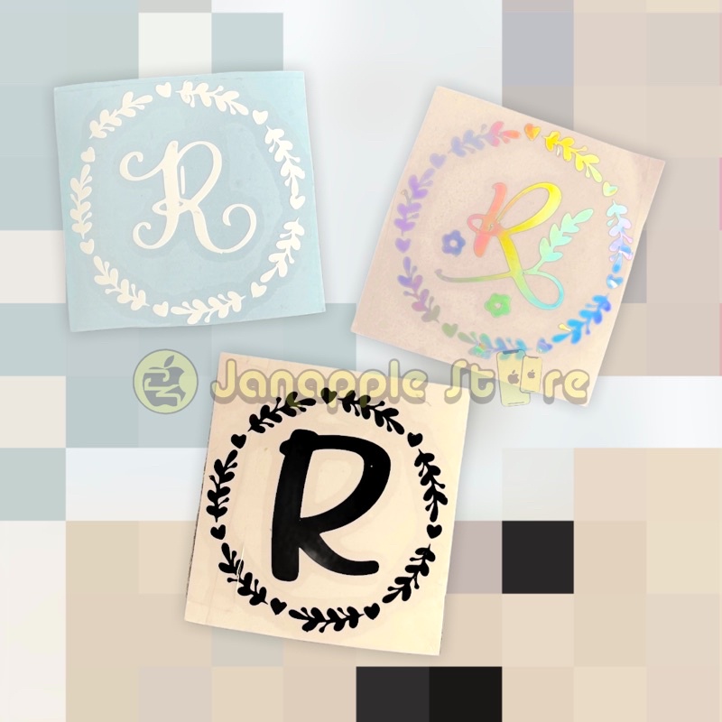 Jual STICKER INITIAL INISIAL ALPHABET | Shopee Indonesia