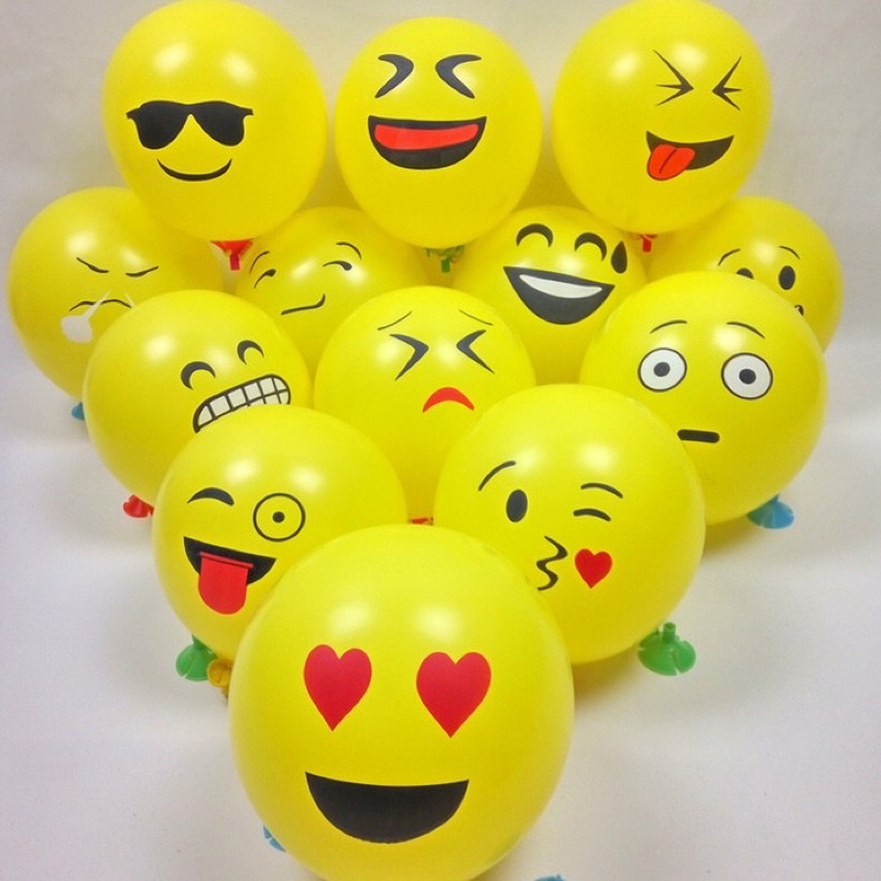 Jual Balon Latex Emoticon Smiley Karakter Emoji 1 Pak 100 Pcs Shopee