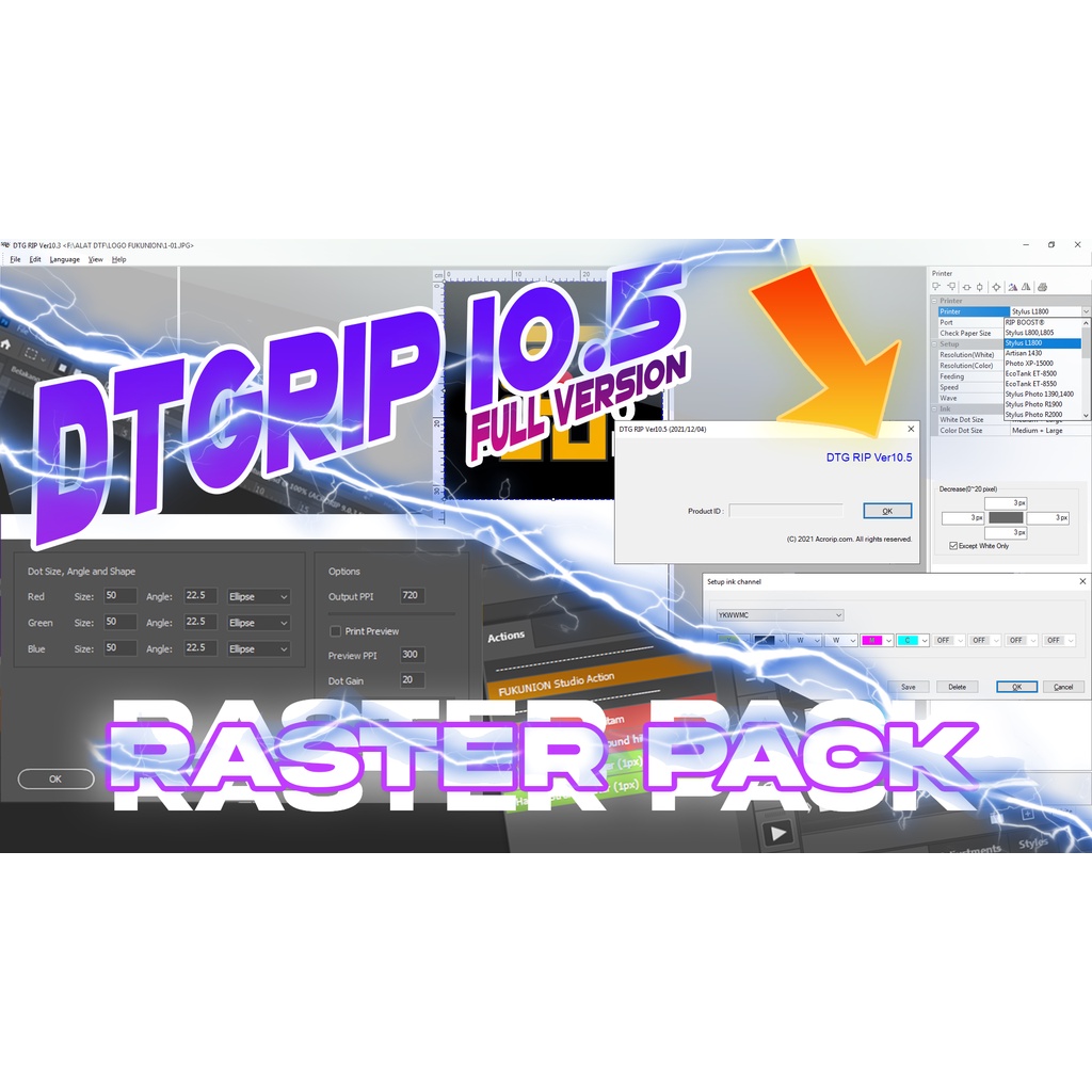 Jual SOFTWARE ACRORIP DTGRIP 10.5 FULL VERSION RASTER DTF TANPA USB ...