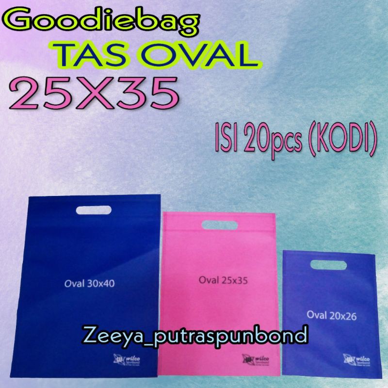 Jual Tas Kain Spunbond Ovalgoodie Baguk 25x35 Kodi20pcs Shopee Indonesia 9128