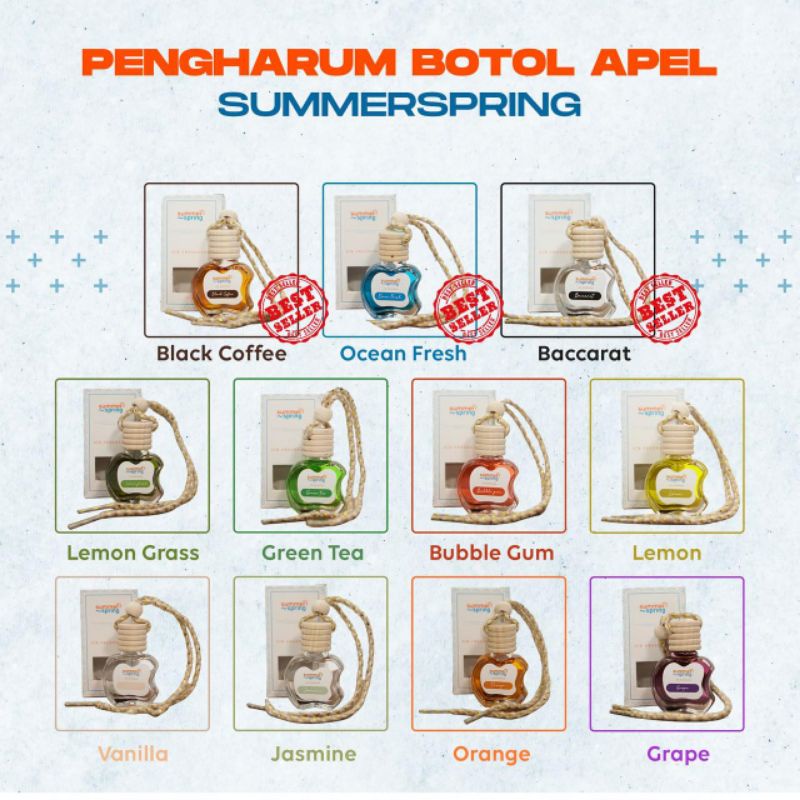 Jual Pengharum Botol Apel SummerSpring 10 ml | Shopee Indonesia