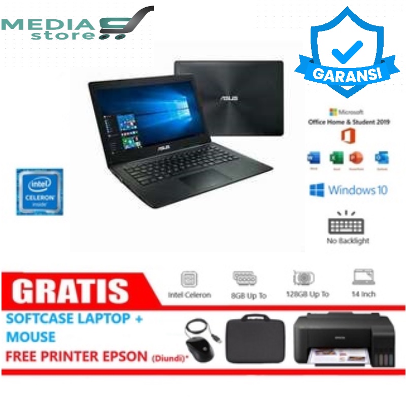 Jual Laptop Asus Win-10 Intel Dual Core/Ram 8GB/1TB II [FREE MOUSE