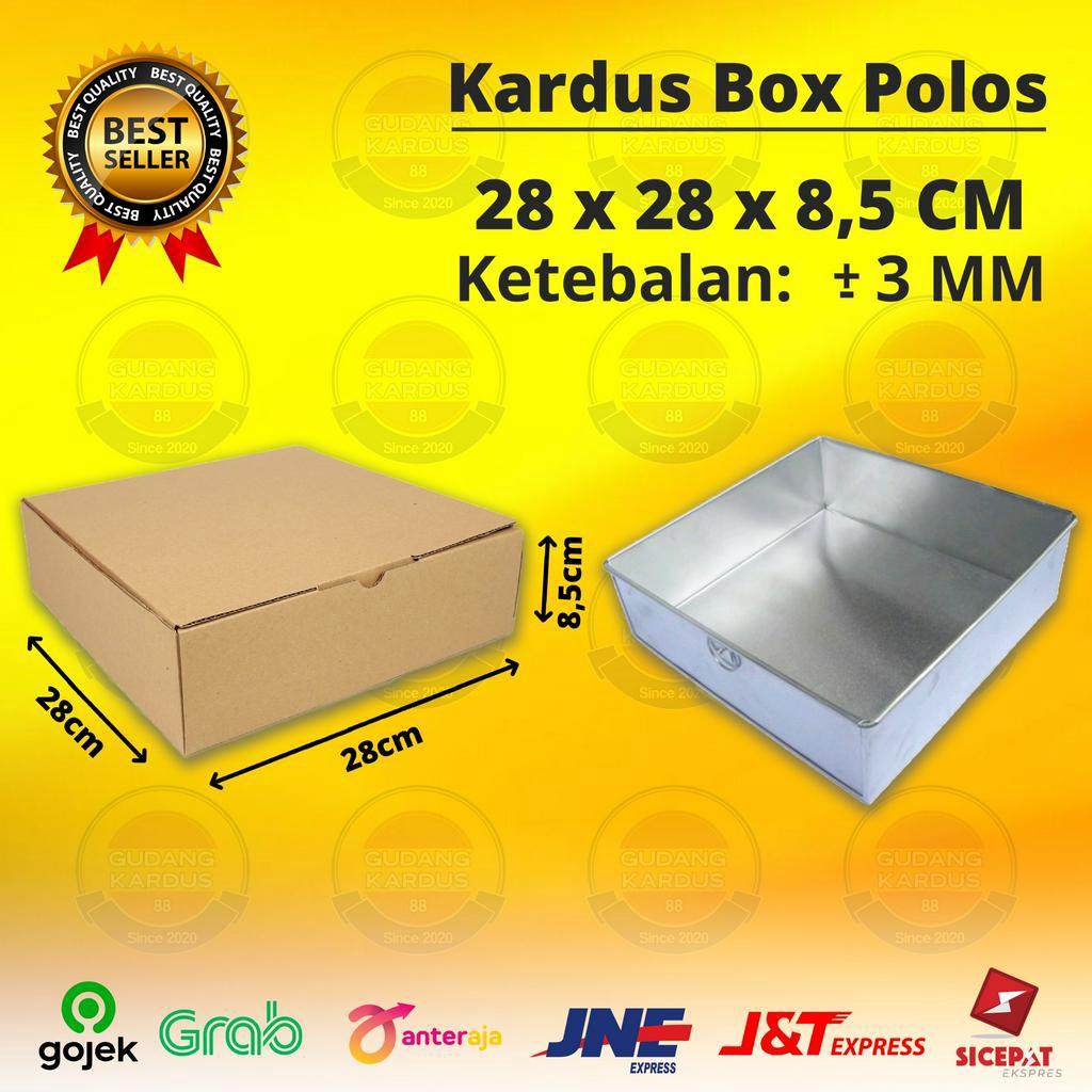 Jual Kardus Box Die Cut 28x28x8,5 CM Kotak Dus Packing Pizza Besar ...