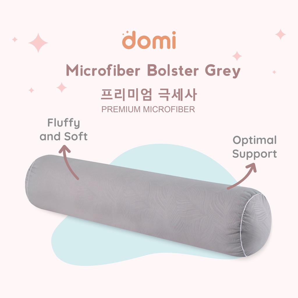 Jual Domi Guling Korean Microfiber Grey / Bolster Shopee Indonesia