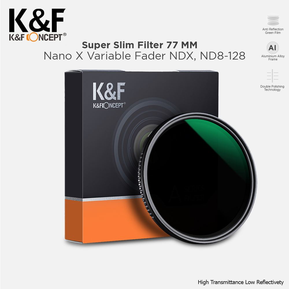 K&F Concept Variabel ND Filter ND8-128 Nano X Magnetic 77mm