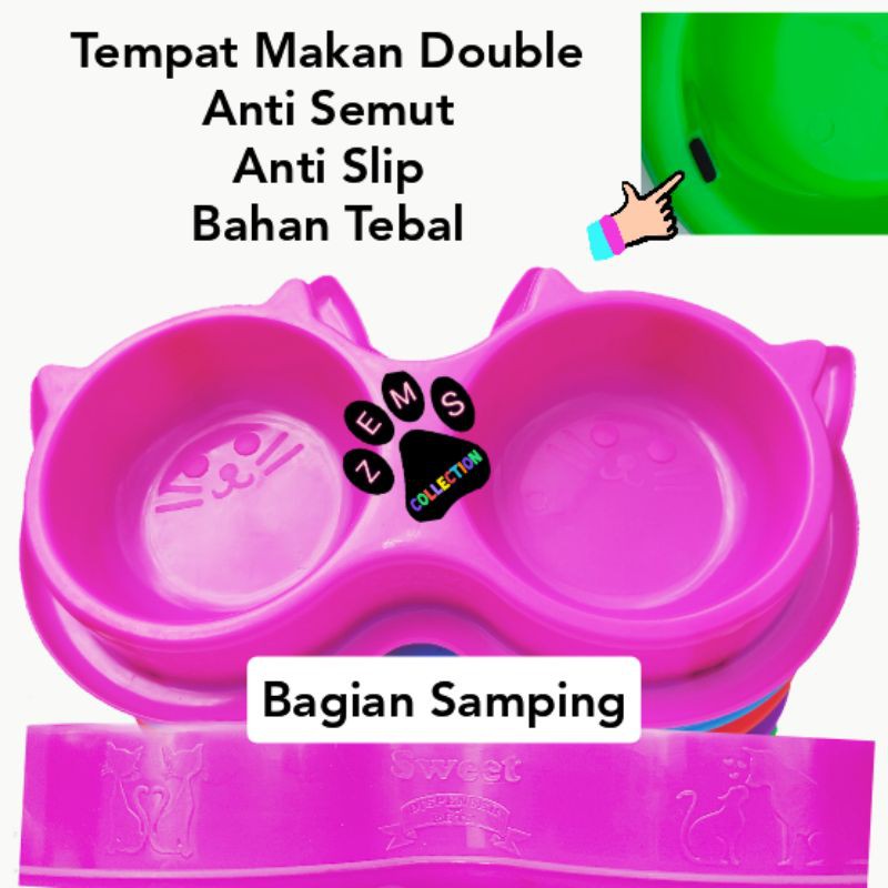 Jual Tempat Makan Hewan / Tempat Makan Double Anti Semut & Anti Slip