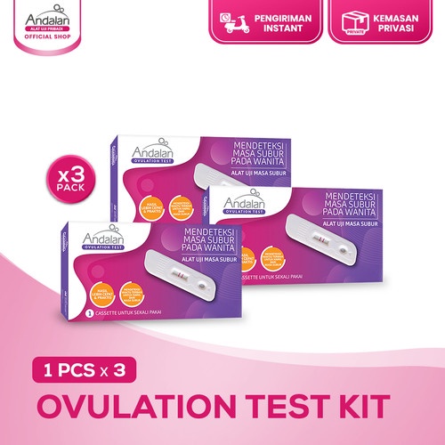 Jual Andalan Ovulation Test Kit x 3 Test Pack Kesuburan Test Kit