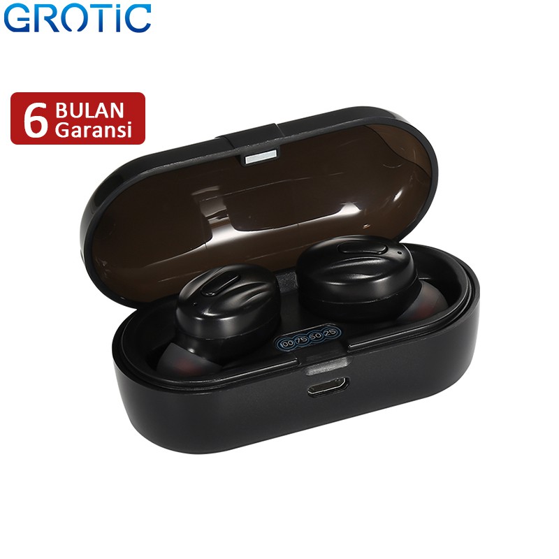 GROTIC Headset Bluetooth LED Display TWS Earphone Wireless Sport Music XG 13