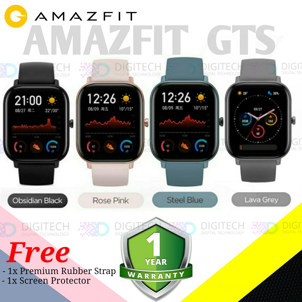 Jual Amazfit GTS Smartwatch International Version GTS Fashion Fit Smart ...