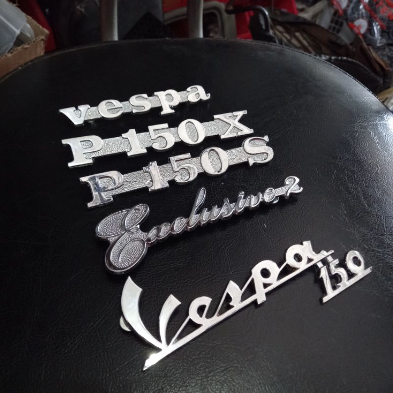 Jual Emblem Vespa Super Px Ps Exclusive Besi Tebal Chrome Shopee Indonesia