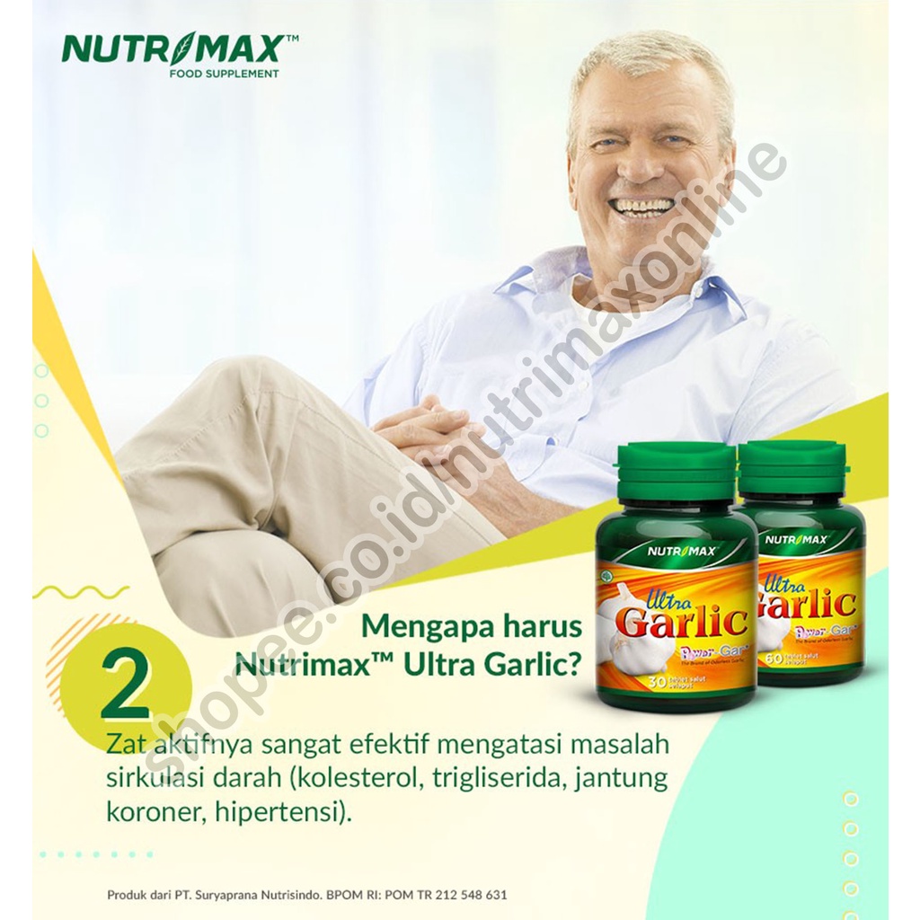 Jual Nutrimax Ultra Garlic 2000 Isi 30 Vitamin Obat Herbal Penurun ...