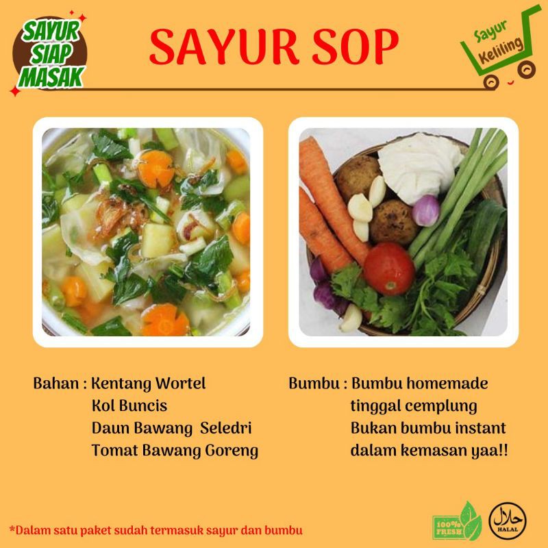 Jual Sayur Siap Masak Sayur Sop Paket Lengkap Siap Masak Sayur Sop