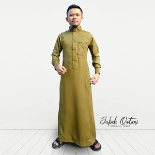 DeJubah - Jubah Pria Slim Fit Model Qatari Manset Lengan Panjang
