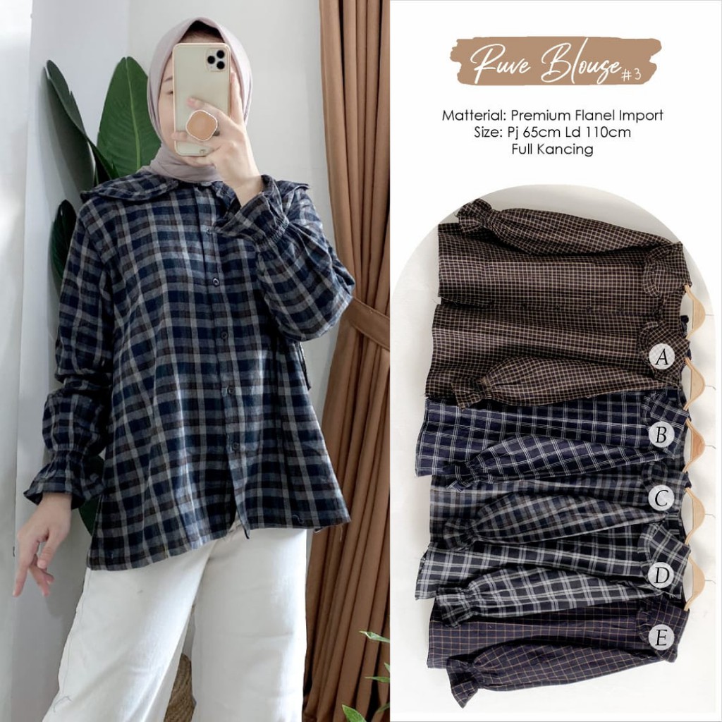 Blouse flanel sale