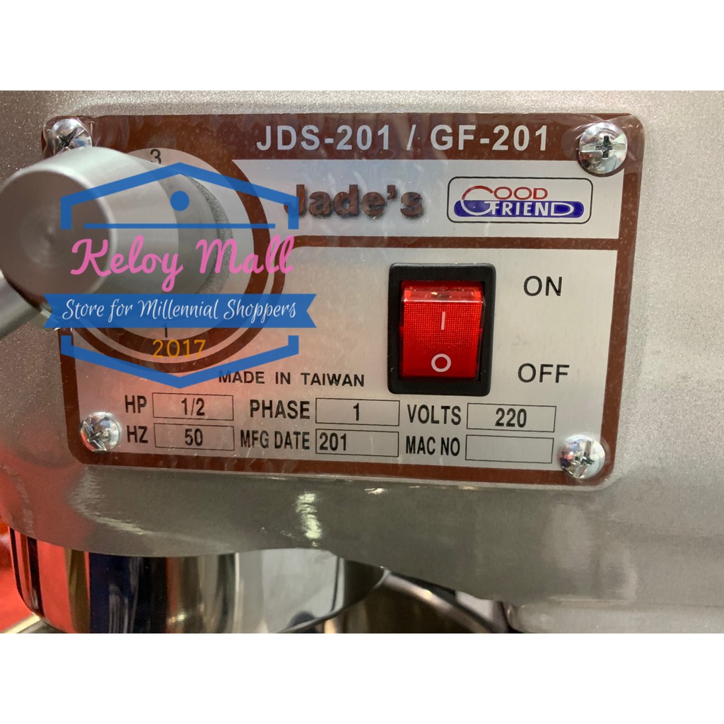 Jual Mixer JDS Taiwan 20 Liter Mixer Roti GOOD FRIEND JDS-201 | Shopee ...