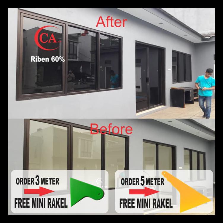 Jual Stiker Kaca Film Rumah,Gedung Jenis Riben Hitam 20%,40%,60% & 80% ...