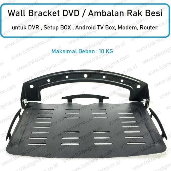 Jual Ambalan Rak Besi Bracket DVD DVR CCTV Rak Dinding Router TV Setup ...