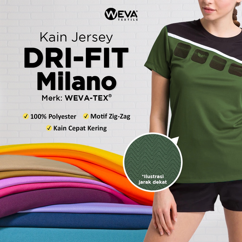 Jual Bahan Kain Jersey Dryfit Milano - Kain Drifit Weva Textile ...