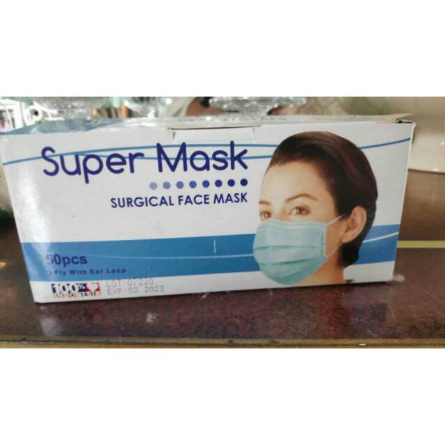 Jual Super Mask Surgical 3ply isi 50 pcs | Shopee Indonesia