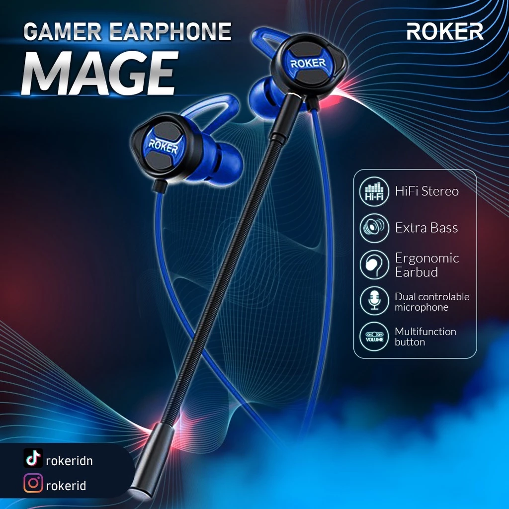 Earphone / Headset Gaming Roker MAGE