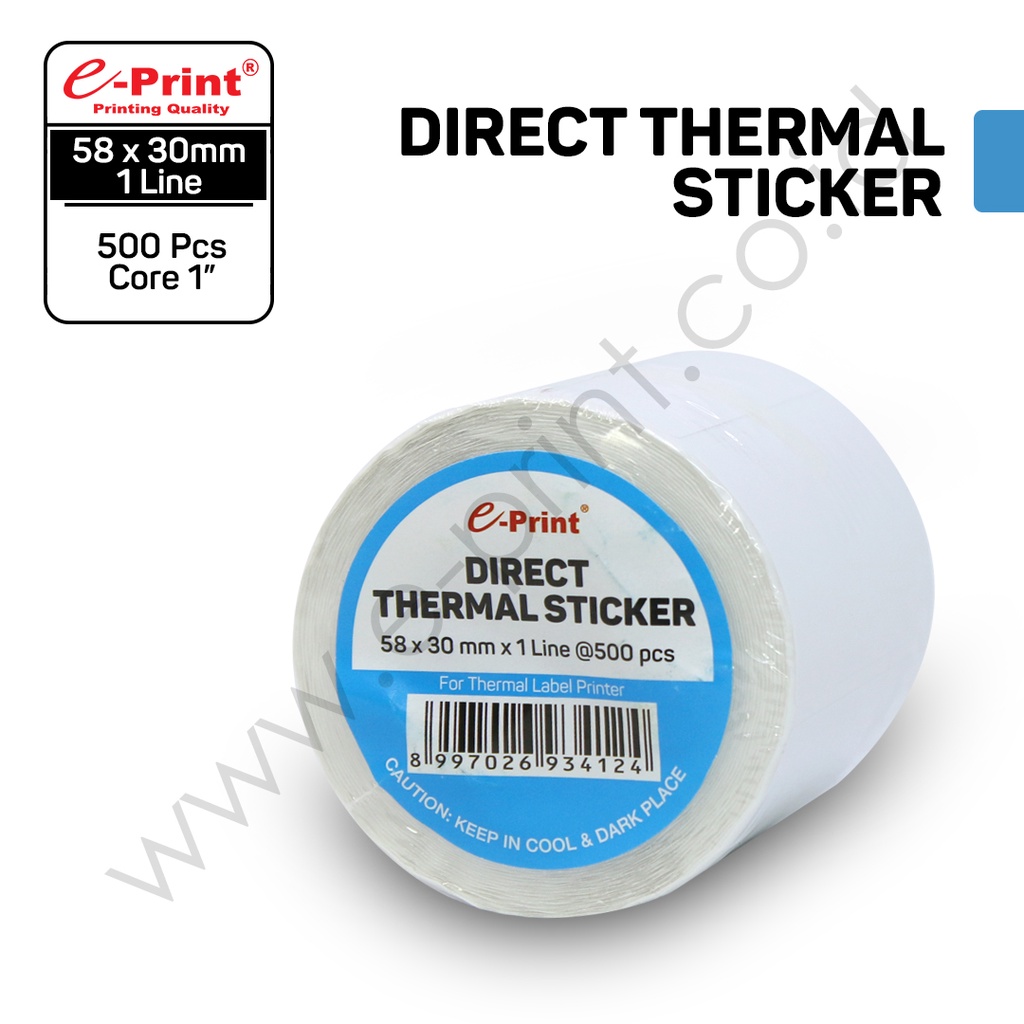 Jual E-Print Label Stiker Barcode Resi / Direct Thermal Sticker 58x30mm ...