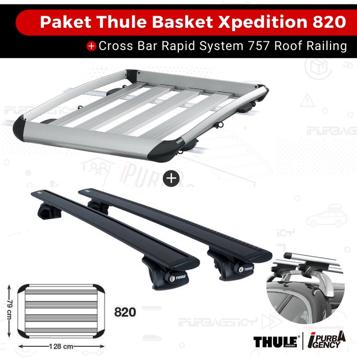 Jual Paket Thule Basket Expedition 820 Cross bar Rapid system