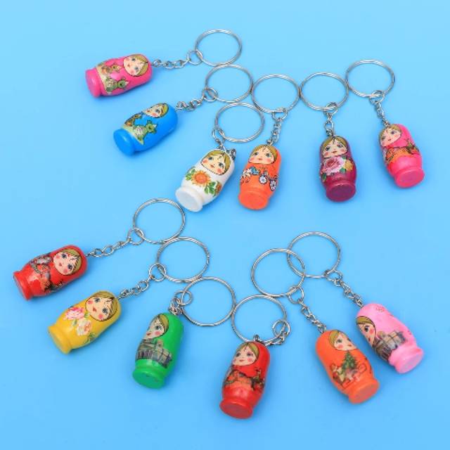Jual Gantungan kunci Rusia Matryoshka keychain Moscow oleh oleh ...