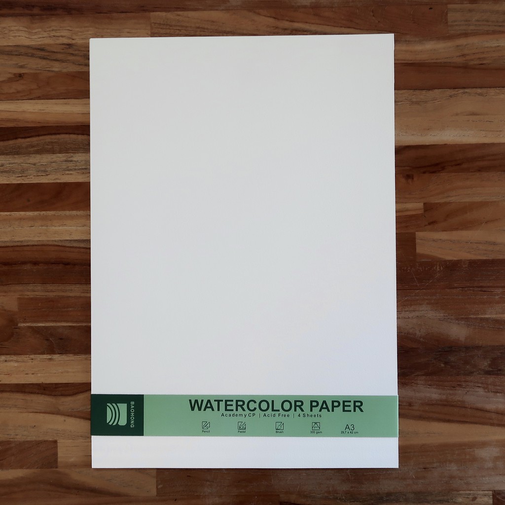 Jual Baohong Artists' Watercolor Block 180x125mm 300gsm 100% Cotton - View #4