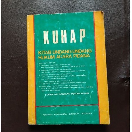 Jual KUHAP KITAB UNDANG-UNDANG HUKUM ACARA PIDANA Lengkap Degan ...